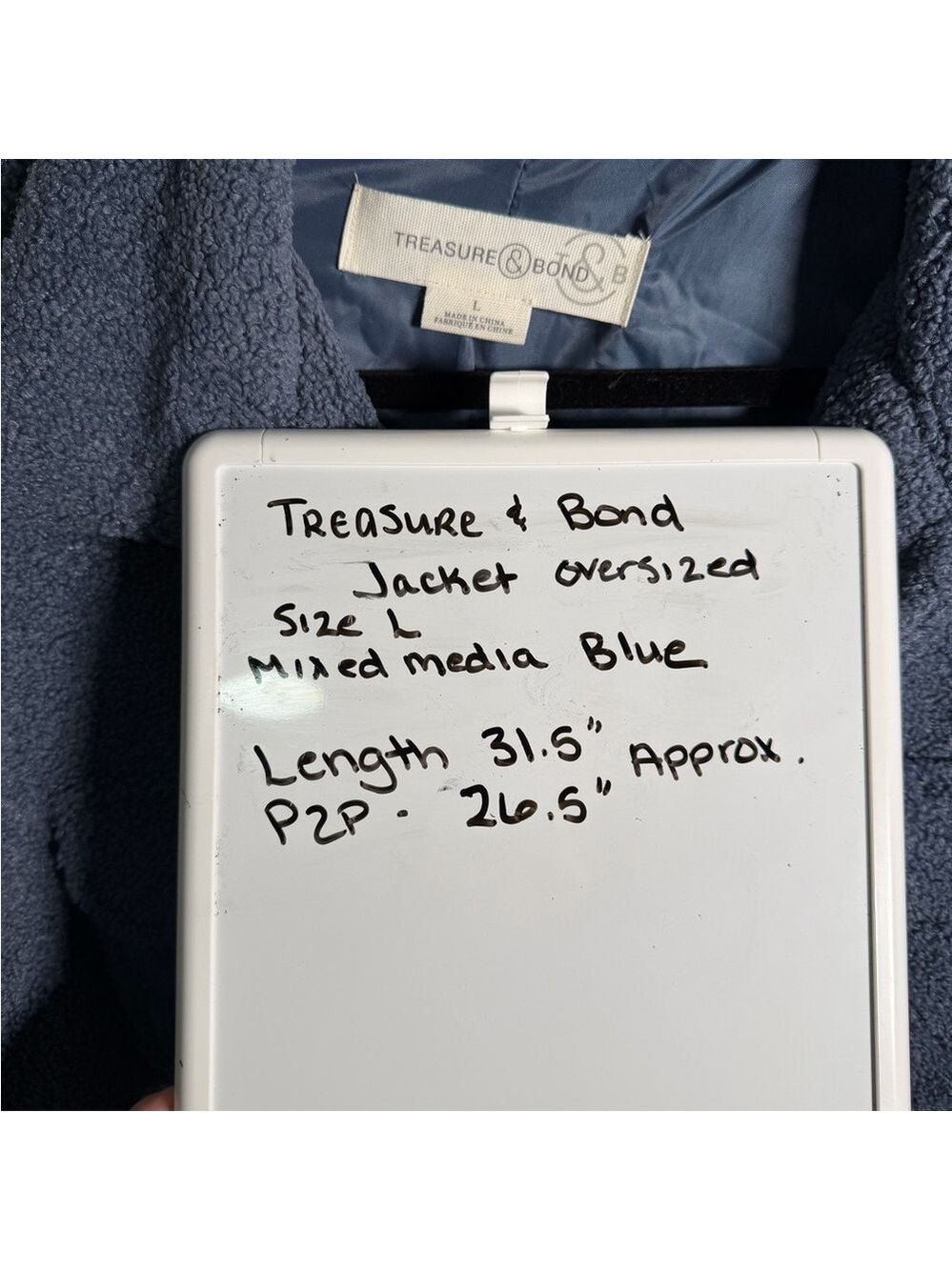 Treasure & Bond Blue Jacket Size L - Picture 7 of 7